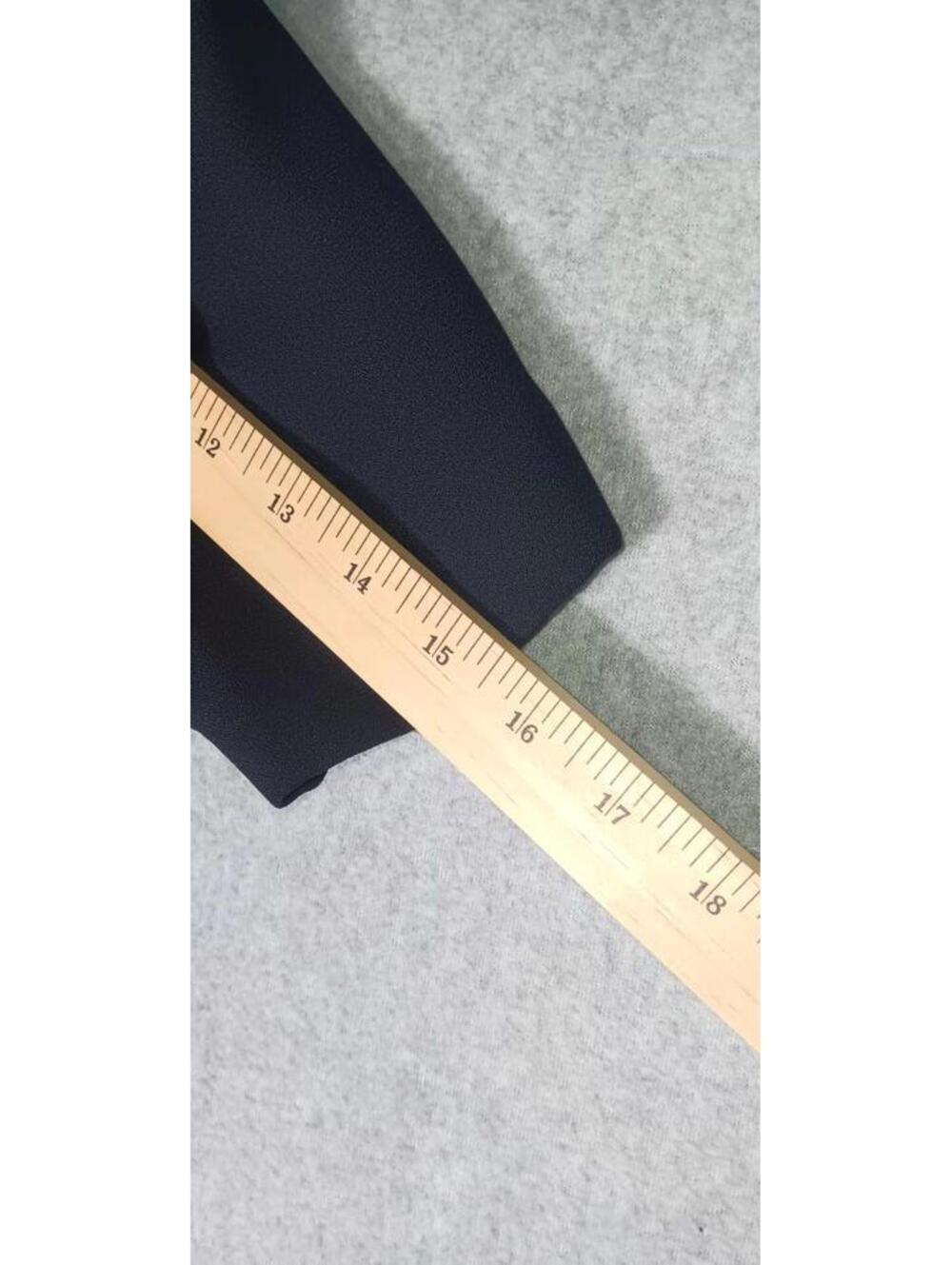 Maggie London Partial Wrap Maxi Dress Womens Size 8 Black Padded Shoulders... - Picture 5 of 11